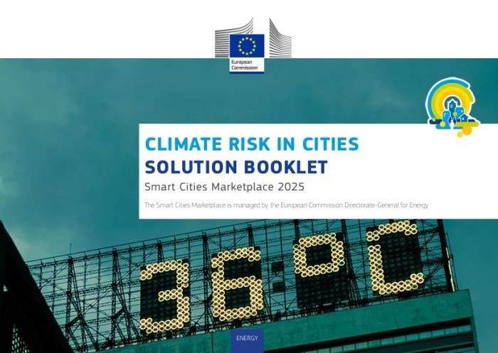 Cover of solution booklet Climate risk in cities
